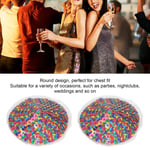 2 Pairs Round Colorful Sequin Nipple Covers Adhesive Nipple Bra Sticker Cove GF0