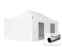 TOOLPORT 4x8m, aluminium, easy-up-pavillon, 4 sidedele, hvid - (578701)