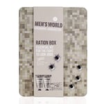 Coffret cadeau accentra Men`s World, pour homme, gel douche, baume après-rasage, multi-outils dans une jolie boîte cadeau en fer-blanc.