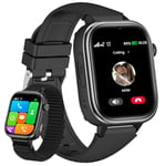 SWGOTA Montre Connectée Enfant 4G, Appels Vidéo, Téléphone, Chat, IP68, SOS, Bracelet GPS, Carte SIM, Mode Classe, Podomètre, Réveil, Sommeil, Smartwatch Enfant de 4 à 12 Ans Noir, Cadeau Garcon