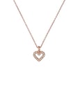 Ted Baker Amore Crystal Halo Heart Pendant Necklace For Women (Rose Gold/Crystal)