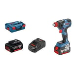 Bosch Professional Visseuse à Chocs Sans Fil GDX 18V-200 C (2 batteries 5,0 Ah, 18 V, Ø des vis : M 6 - M 16, couple : 200 Nm,