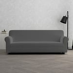 Italian Bed Linen Dahlia elastic sofa cover, Dark Gray, 3 PLACES