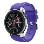 Samsung Galaxy Watch (46mm) tvilli pintainen joustava silikooni vaihdettava ranneke - Violetti