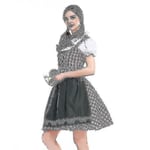 Kvinnors traditionella Oktoberfest-dräkt tysk öl Wench Dirndl-klänning med förkläde kostymfestklänning Xs-6xl Plus Size S