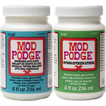 Mod Podge CS11220 236 ml Outdoor Waterbase Sealer/Glue and Finish, Clear & PLCS15059 8 oz Dishwasher Safe Gloss,