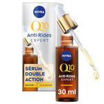 NIVEA Q10 Sérum Double Action (1 x 30 ml), Sérum visage anti-âge raffermissant, Soin hydratant visage anti rides pour réduire les rides profondes, Sérum anti-rides pour tous les types de peaux