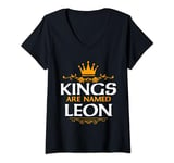 Womens Kings Are Named Leon V-Neck T-Shirt