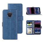 Foluu Case for Nokia G20 Case, Nokia G20 Flip/Folio Cover Wallet Magnetic Closure Card Slots Cash Holder Stand Kickstand TPU Bumper Shockproof Protective Case for Nokia G20 2021 (Blue)