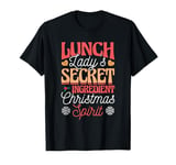 School Cafeteria Worker Xmas Food Christmas Lunch Lady T-Shirt