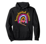 Snowboard Queen Boho Rainbow Winter Sports Snowboarding Girl Pullover Hoodie