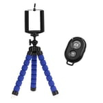 Trépied pour trépied de téléphone monopode Selfie bâton à distance pour Smartphone Iphone trépied pour support de téléphone portable compatible Bluetooth - Type Blue Tripod Remote