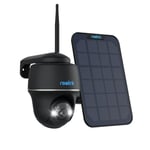 Reolink 5MP Camera Surveillance 2,4/5Ghz WiFi sans Fil, Argus PT+Panneau Solaire, 360° Camera Exterieur Batteries, Camera Solaire Vision Nocturne, Détection Humaine, Audio Bidirectionnel, Siren