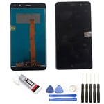 VITRE TACTILE + ECRAN LCD POUR HUAWEI Y6 2017 5" NOIR + OUTILS + COLLE