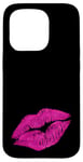 Coque pour iPhone 15 Pro Pink Kissing Rouge à lèvres | Design parfait pour les fêtes des années 80