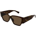 Lunettes de soleil Bottega Veneta  BV1285S Lunettes de soleil, Havana/Marron, 57 mm