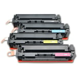 Canon CRG 046H Set XL toner (C1254C002 + C1253C002 + C1252C002 + C1251C002) 21300 sidor. Kompatibla (ej Canon original) tonerkassetter.