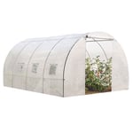 Serre tunnel de jardin 12M² blanche gamme maraîchère ZEBRA 4x3M