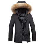 Doudoune Homme De Marque Doudoune À Capuche Col De Fourrure Manteau Mode Épaissir Chaude Hommes -Zs307285