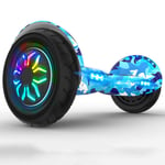 QINGMM Hoverboard,Self Balancing Vehicle,Supports App Remote Control And Bluetooth Music Electric Scooter,Child Adult Leisure Out of Travel Tools,blue
