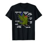 Parrot Anatomy I Red-crowned Kakariki T-Shirt