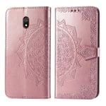 Mandala läder Xiaomi Redmi 8A fodral - Rosa