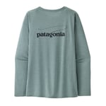 Patagonia L/S Cap Cool Daily Graphic Shirt - T-shirt femme Waters Casting Logo: Thermal Blue X-Dye XL