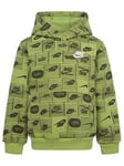 Nike Kids Boys Club All Over Print Overhead Hoodie - Green, Green, Size 2-3 Years