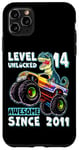 iPhone 11 Pro Max Level 14 Unlocked T Rex Monster Truck Dinosaur 14th Birthday Case