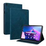 Lenovo Tab M10 Plus (Gen 3) Imprinted Card Slot Tablet Case Stand Cover med elastiskt band（Style B Lenovo Tab M10 Plus (3，Blå）