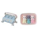 Sylvanian Families 5458 Persian Cat Triplets Dolls for Suitable for ages three years and above & L5533 Drillings-Kinderwagen - Puppenhaus Spielset, Multicolour, 8.5 x 5.5 x 4 cm