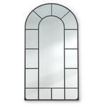 Casa Chic - Klarstein Miroir mural élégant, miroir sur toute la longueur 84 x 46 cm, miroir sur pied grand & long, grand miroir sur pied en aluminium