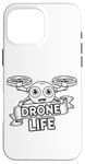 Coque pour iPhone 16 Pro Max Drone Pilot RC Quadcopter Drone Racer Cartoon