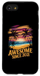 iPhone SE (2020) / 7 / 8 Awesome Since 2021 Retro Beach Sunset Birthday 2021 Case