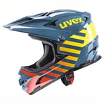 uvex Hlmt 10 Bike - Casque de Vtt Solide pour Hommes et Femmes - Quatre Tailles de Coque Disponibles - Visière Amovible - Blue Fire - 60-62 cm