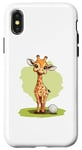 Coque pour iPhone X/XS Jolie balle de golf girafe pour un moment ludique