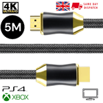 5M HDMI Cable 2.0 High Speed Gold Plated Braided Lead for PS3 PS4 XBOX SKYTV