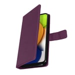 Folio Case for Samsung Galaxy A03 Wallet Cover Video Holder purple