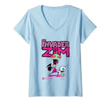 Womens Invader Zim World Domination Doom Doom Vintage V-Neck T-Shirt