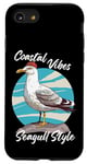 Coque pour iPhone SE (2020) / 7 / 8 Coastal Vibes Mouette de plage Motif mouette