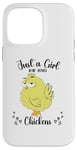 iPhone 14 Pro Max Just a Girl Who Loves Chickens Yellow Lover Women Girls Case