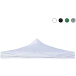 Toile de remplacement imperméable pour tonnelle de jardin pliable 3x3 Couleur: Blanc