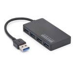 USB 3.0 HUB High Speed med 4 USB porte för MacBook/Laptop/PC - Svart