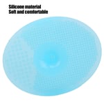 (Nude Blue)Baby Bath Brush Facial Cleansing Brush Silicone Face Scrubbers Soft