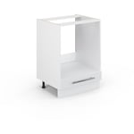 Meuble pour four Fame-Line, Blanc Haute brillance, 60 cm sans plan de travail Vicco