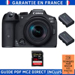 Canon EOS R7 + RF-S 18-150mm STM + 1 SanDisk 128GB Extreme PRO UHS-II SDXC 300 MB/s + 2 Canon LP-E6NH + Guide PDF MCZ DIRECT '20 TECHNIQUES POUR RÉUSSIR VOS PHOTOS