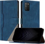 Étui Pour Xiaomi Poco M3/Redimi 9t/Redimi 9 Power, Housse En Cuir Pu Avec [Protection Antichoc Tpu] [Fonction Support] [Porte-Cartes ] Antichoc Magnétique Coque Pour Xiaomi Poco M3 - Bleu