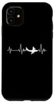 Coque pour iPhone 11 Aviation Mode Aviation Enfants Flyer Heartbeat ECG