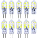 Ersandy - 10 Pack G4 Ampoule led 2W led Bulb 12 smd 2835LEDs Blanc Froid Haute Illumination 120LM led Lighting AC/DC12V [Classe énergétique a+]