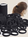 (20 PCS THICK BLACK HAIR BANDS Fabric BOBBLES GIRLS SCHOOL)